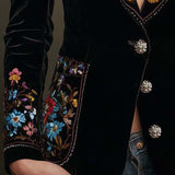 Apolline | Flerfarget blazer med blomsterbroderi