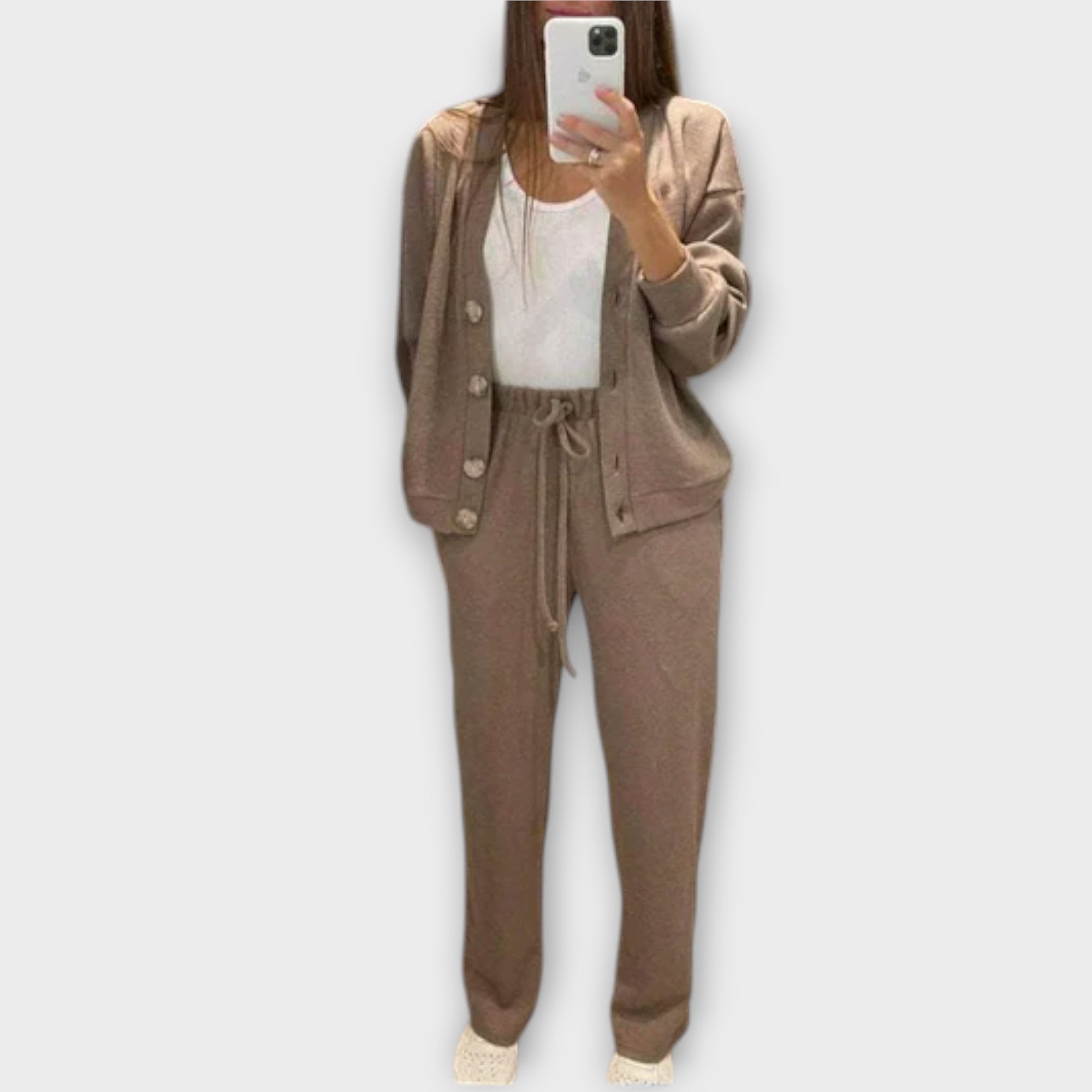 Chantal – Cardigan- og buksesett