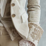 Constance | Elfenbensfarget brodert dressblazer