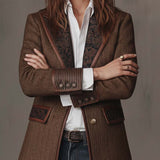 Gisèle | Blazer med chevronmønstrede paneler