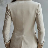 Constance | Elfenbensfarget brodert dressblazer
