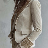 Constance | Elfenbensfarget brodert dressblazer