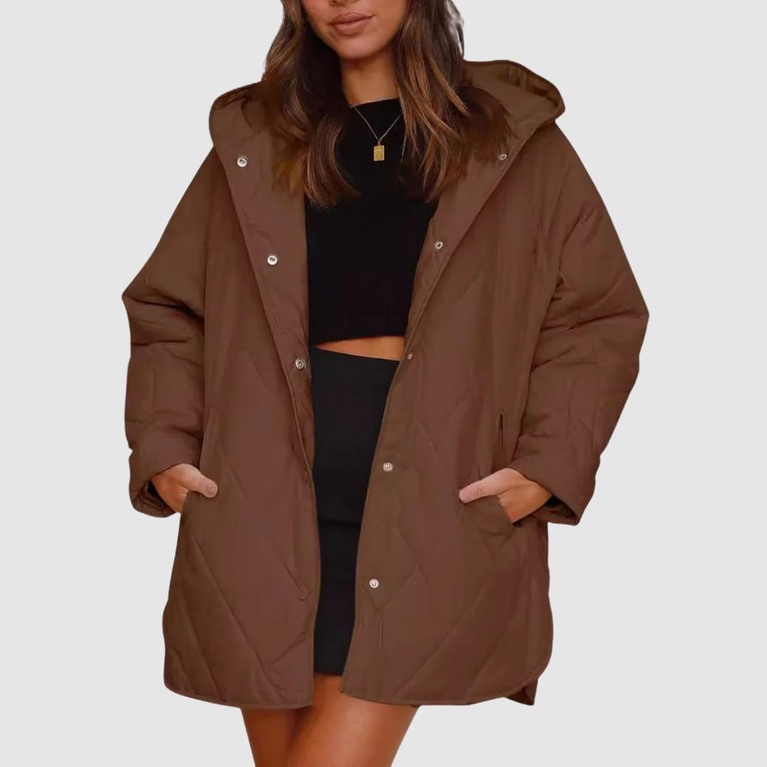 Kristýna – Oversized vinterkåpe med hette