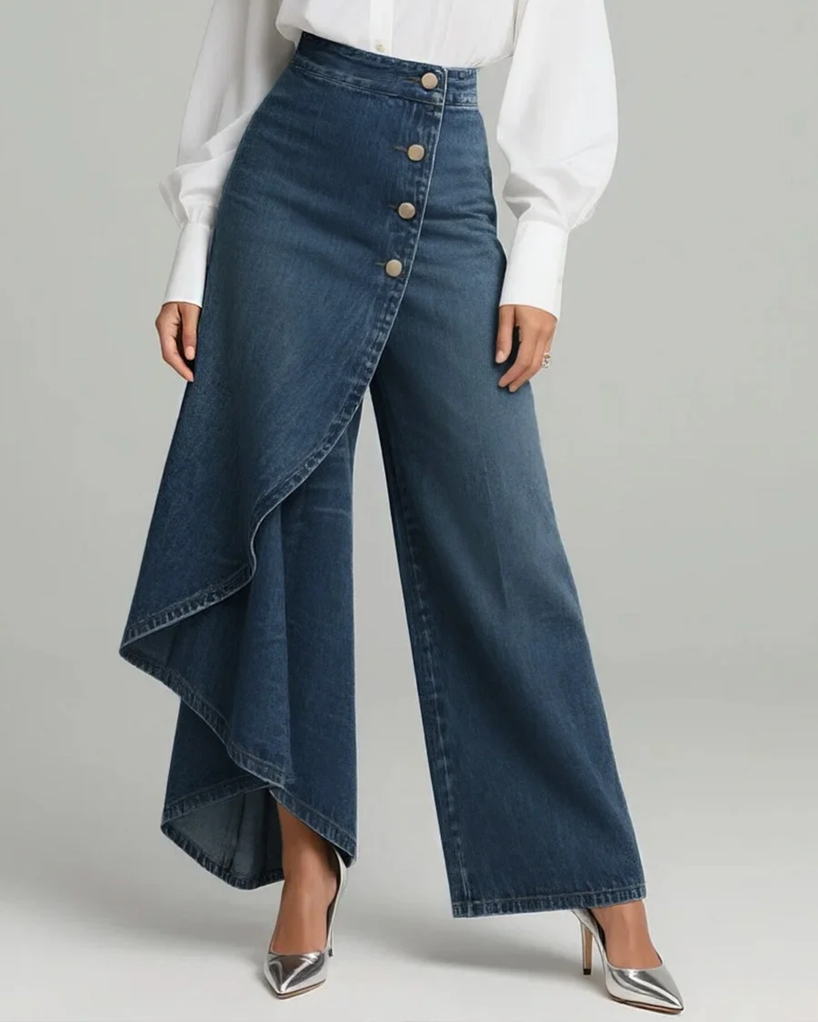 Lubomira – Omslagsbukse i denim