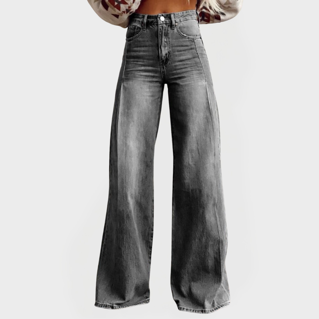 Karolína – Stilige jeans med vide ben