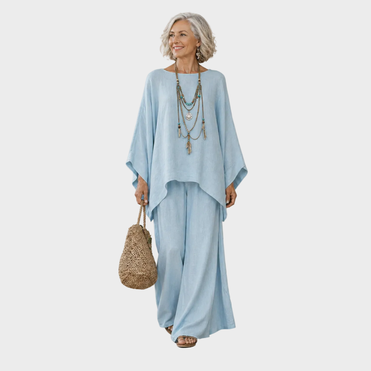 Beata – Elegant todelt sett i lin