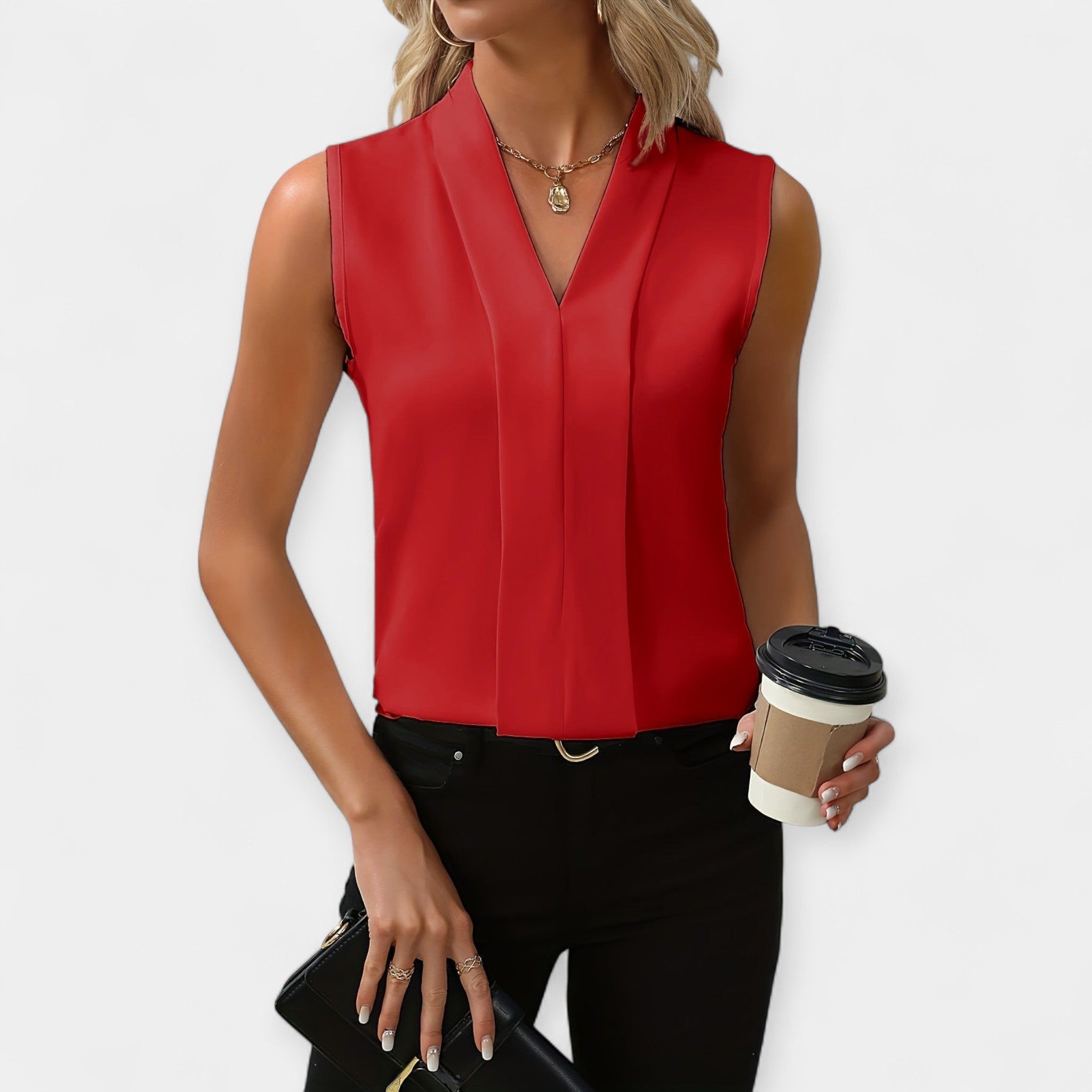Leontýna – elegant ermeløs vest