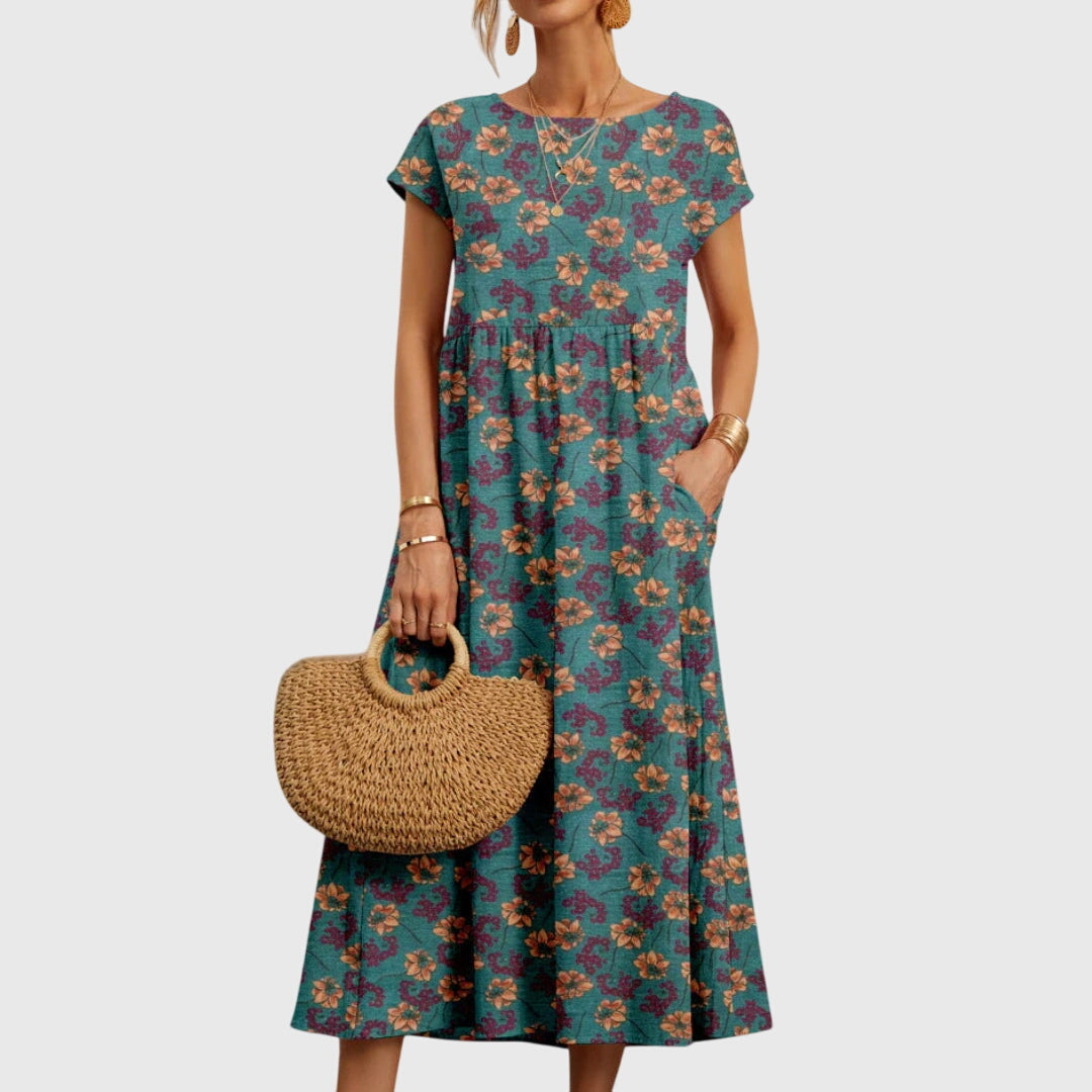 Walencja – Elegant blomstret kjole