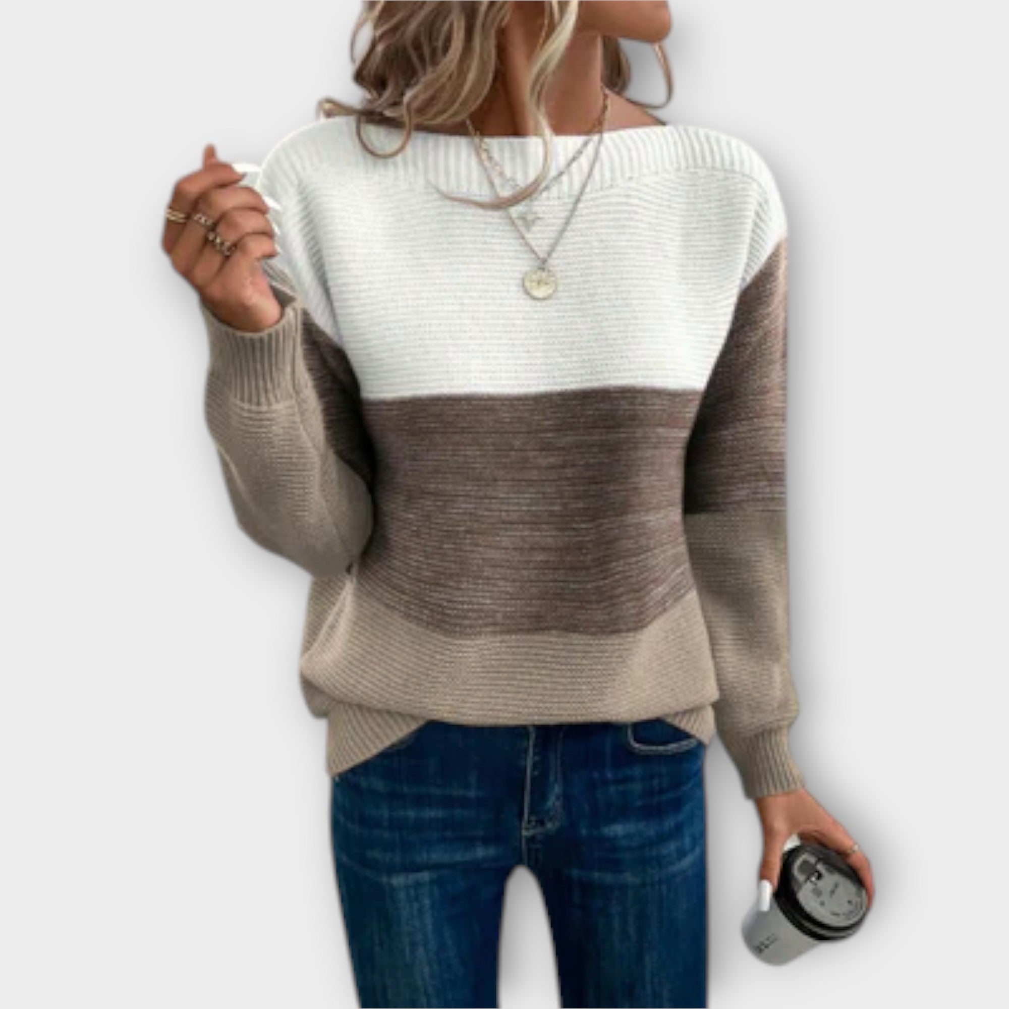 Clara – Elegant trefarget patchworkgenser