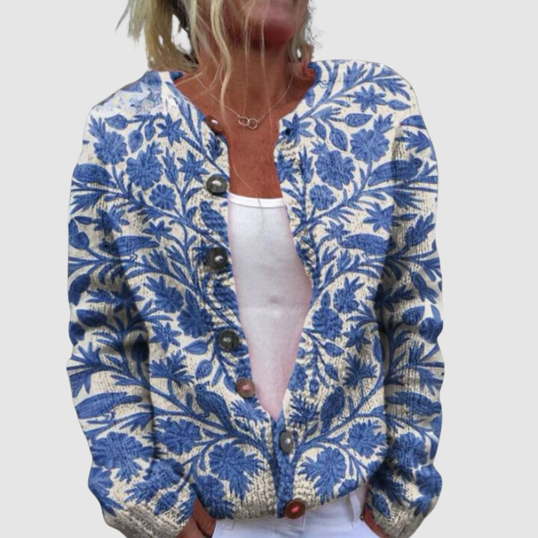 Josefína – Cardigan med blomstermønster