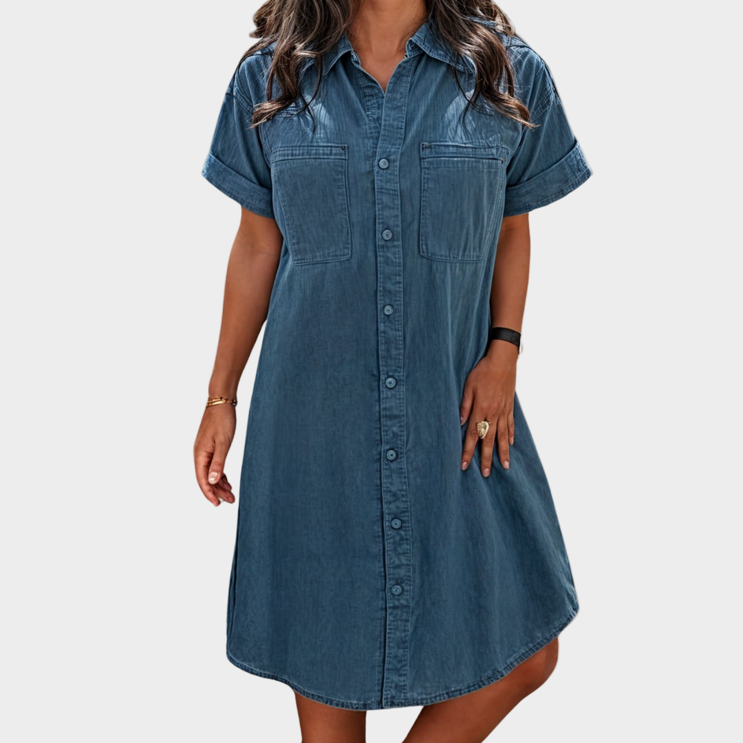 Laura – Lett denimkjole for sommeren