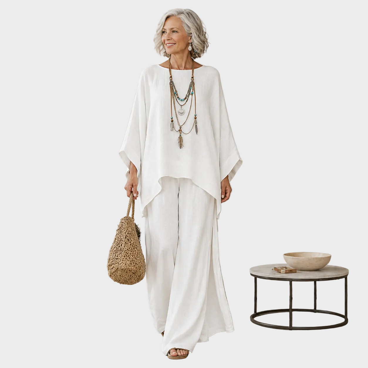 Beata – Elegant todelt sett i lin