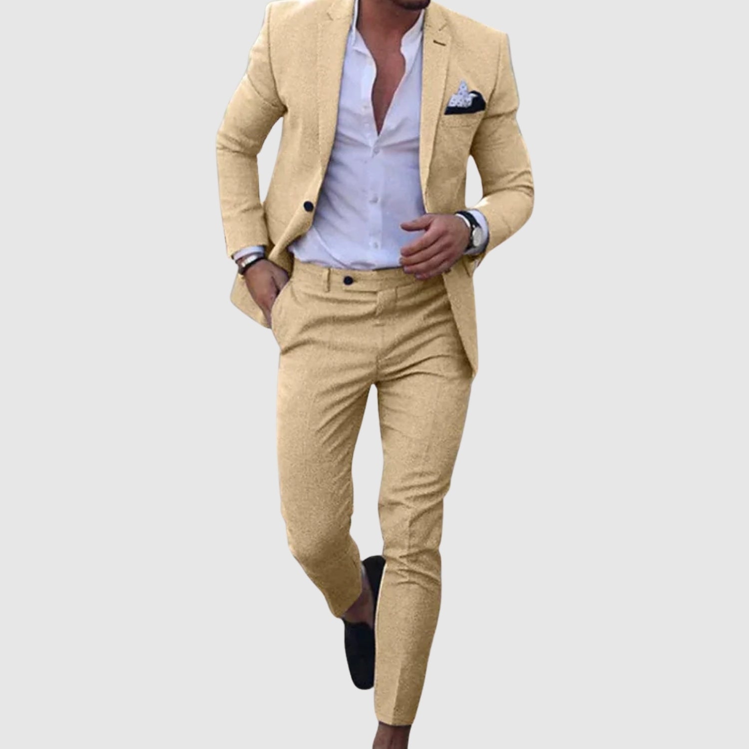 Libuše – Elegant herredress (jakke + bukse)