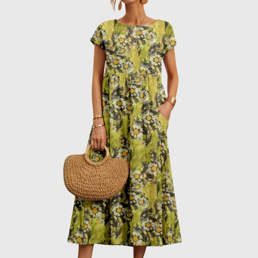 Walencja – Elegant blomstret kjole