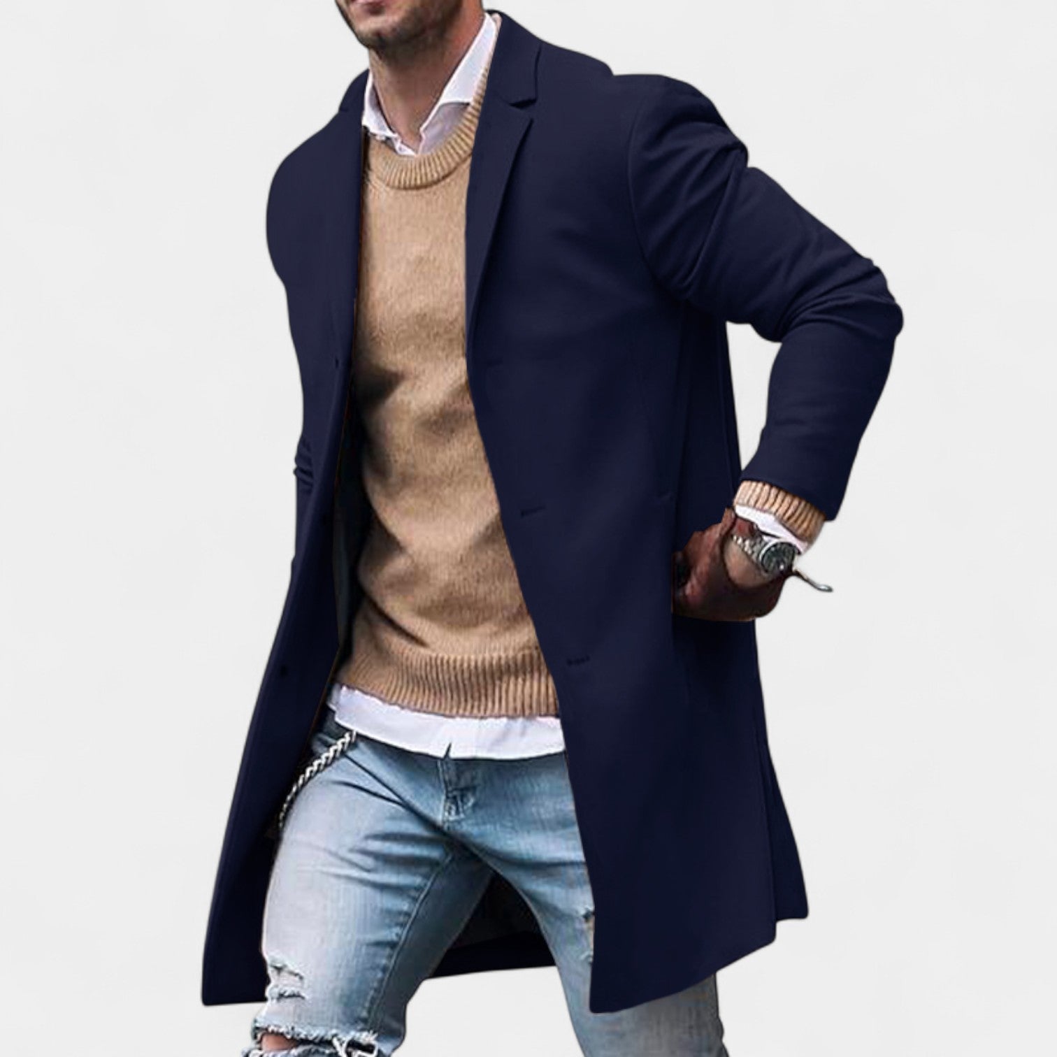 Daniel – Elegant herrekåpe med slag