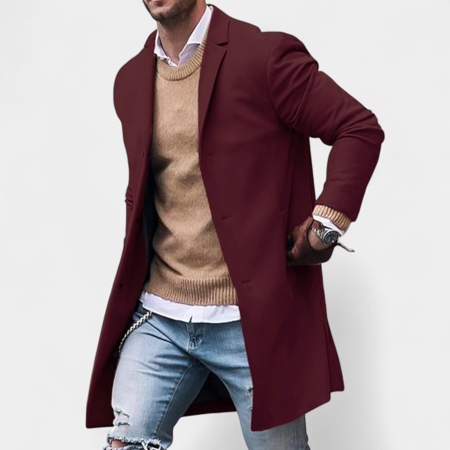 Daniel – Elegant herrekåpe med slag