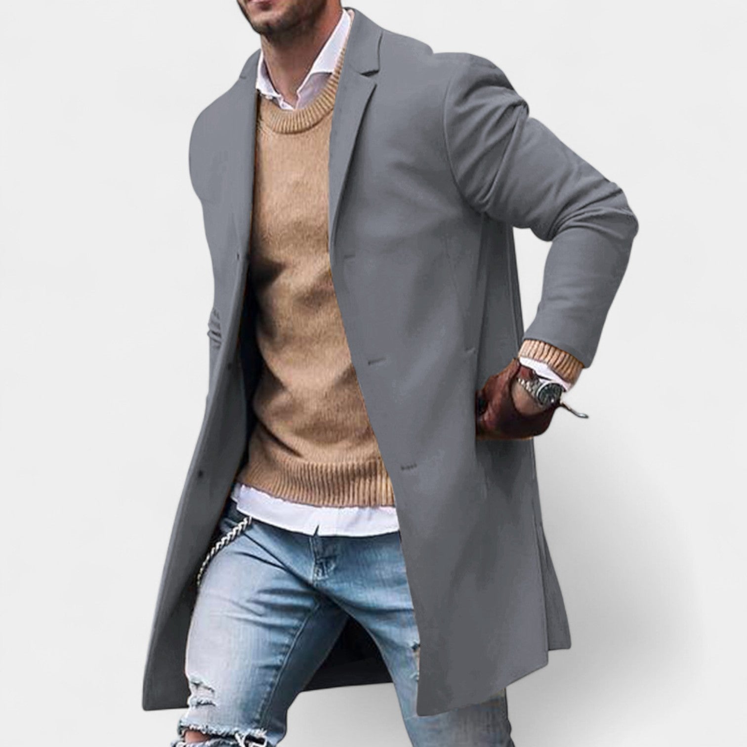 Daniel – Elegant herrekåpe med slag
