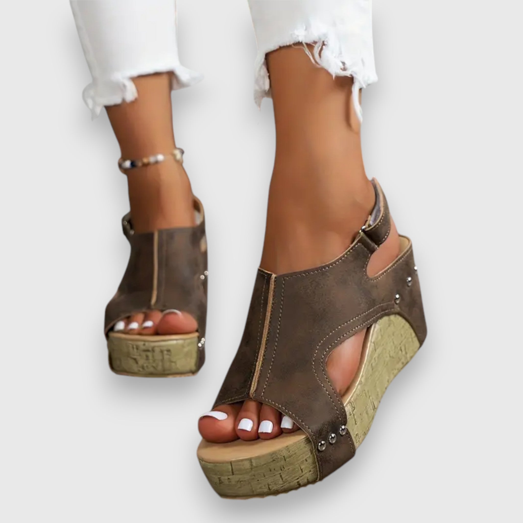 Mia – Vintage platåsandaler