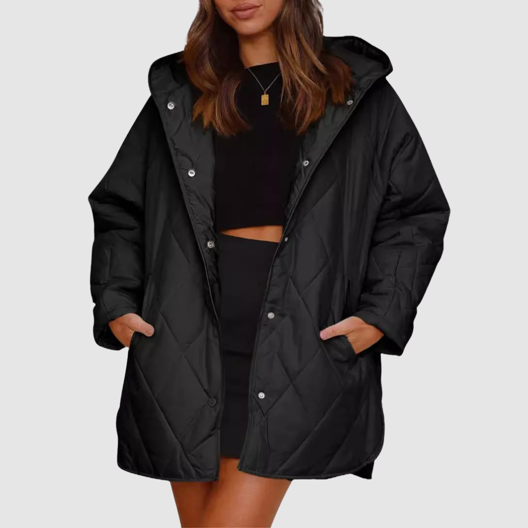 Kristýna – Oversized vinterkåpe med hette