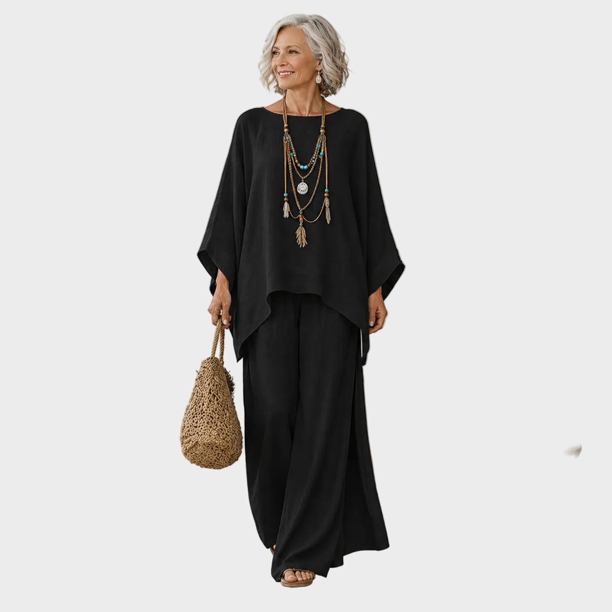 Beata – Elegant todelt sett i lin
