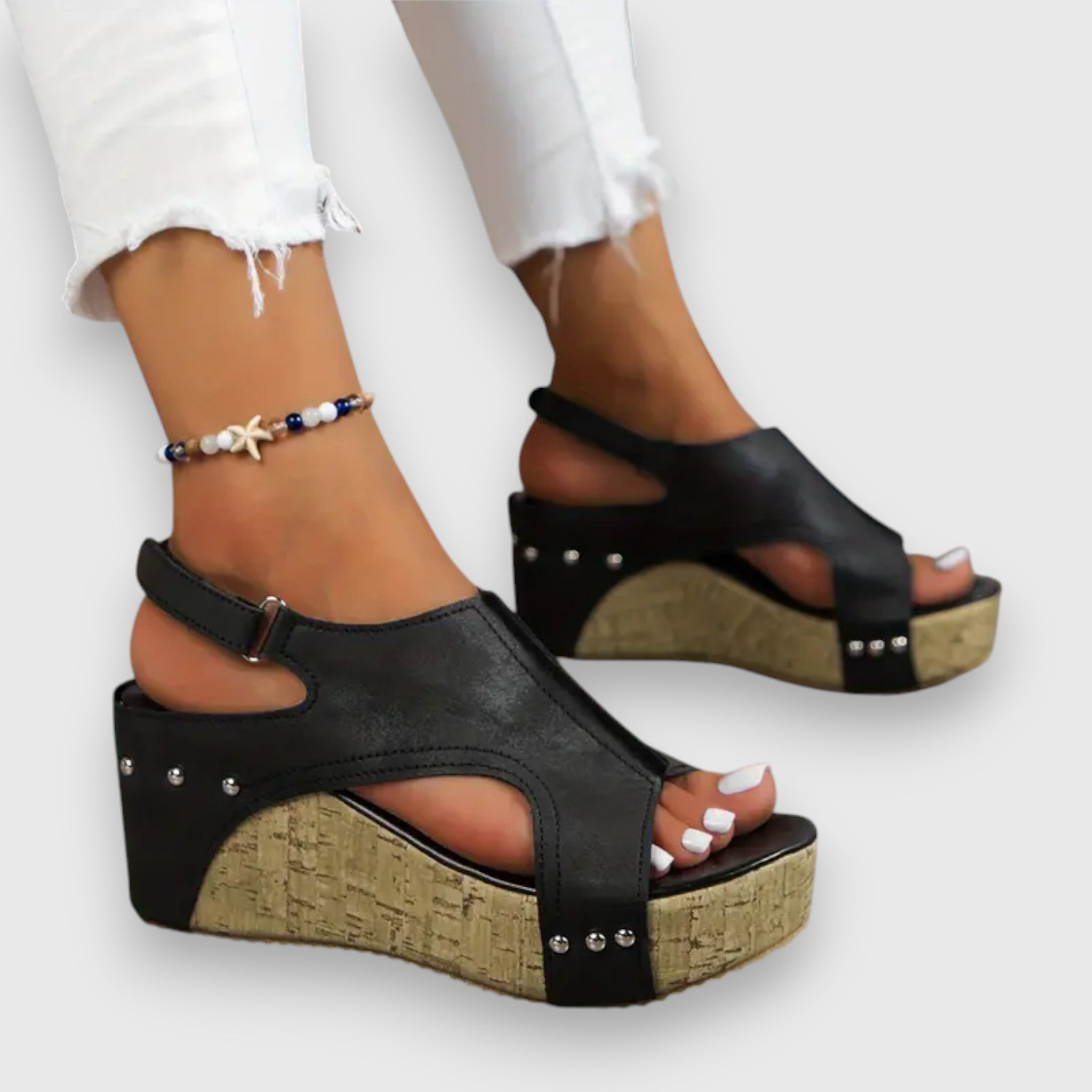 Mia – Vintage platåsandaler