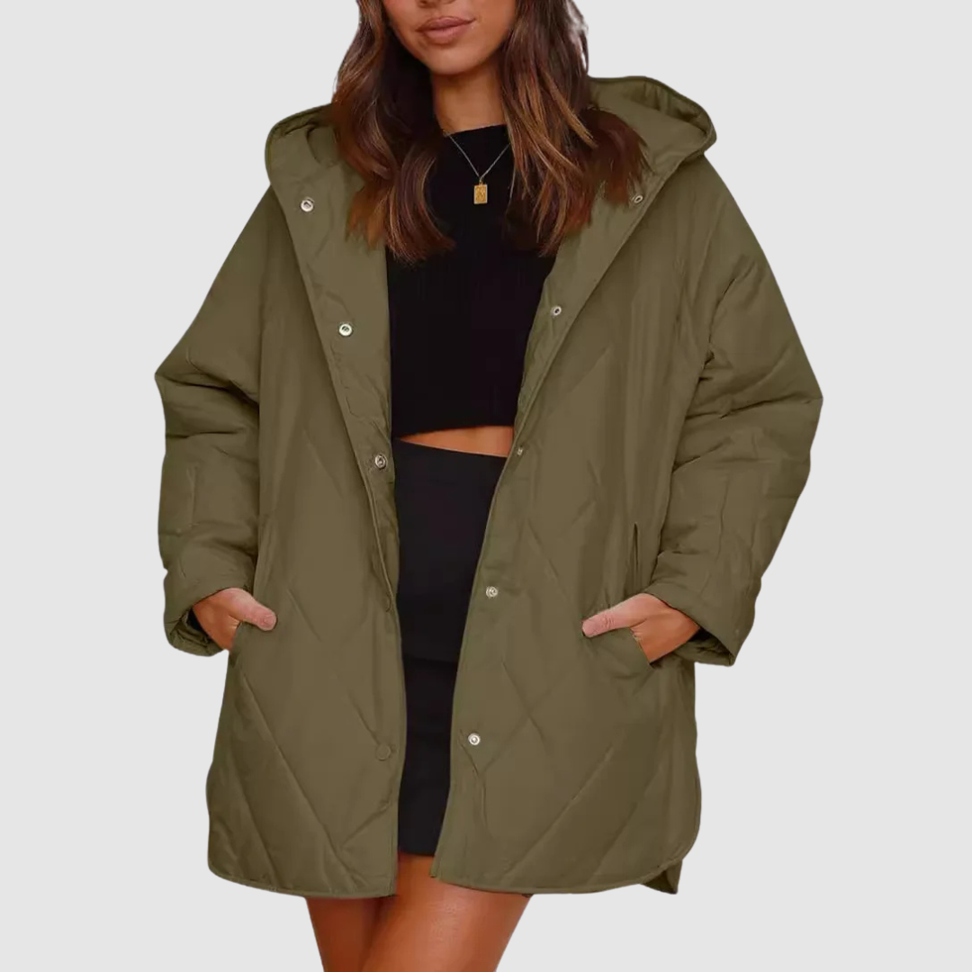 Kristýna – Oversized vinterkåpe med hette