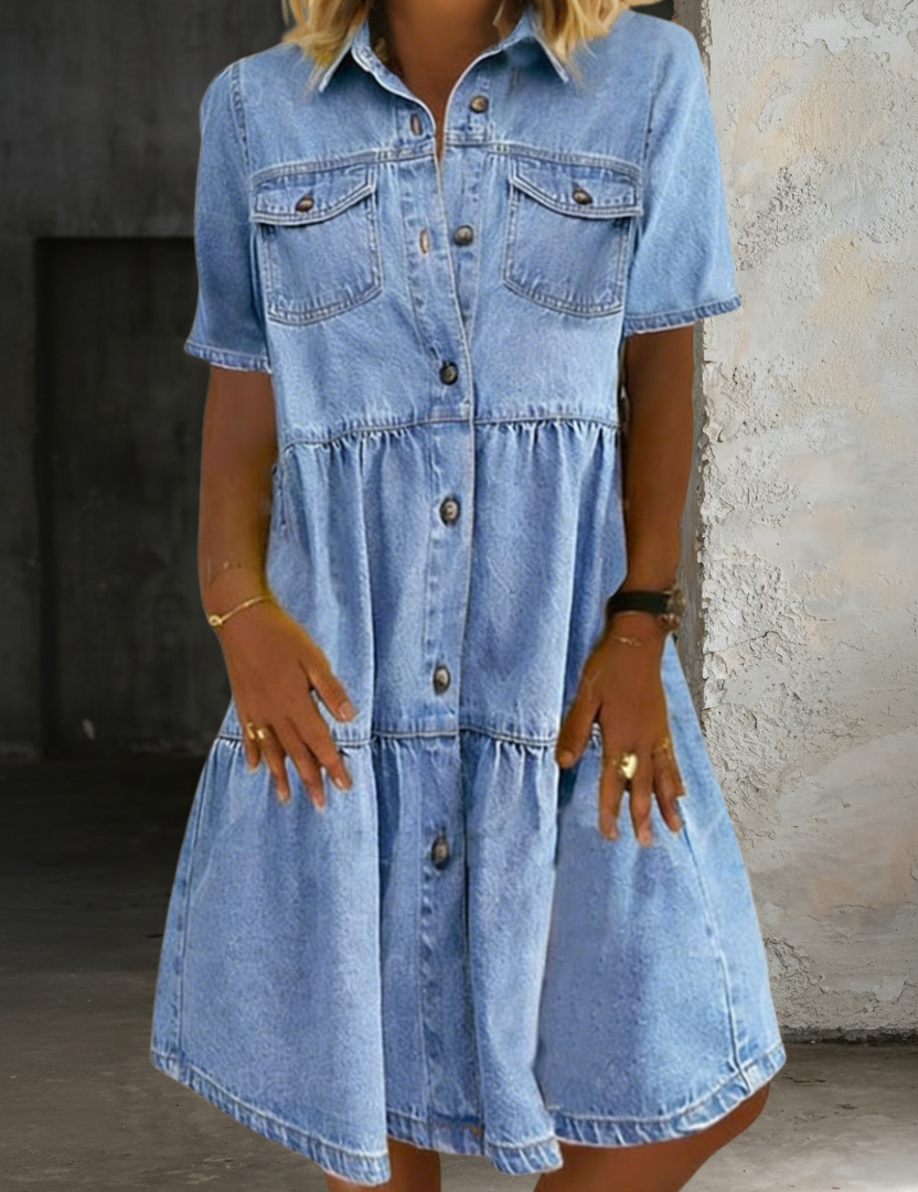 Sabina – Elegant og uformell denimkjole