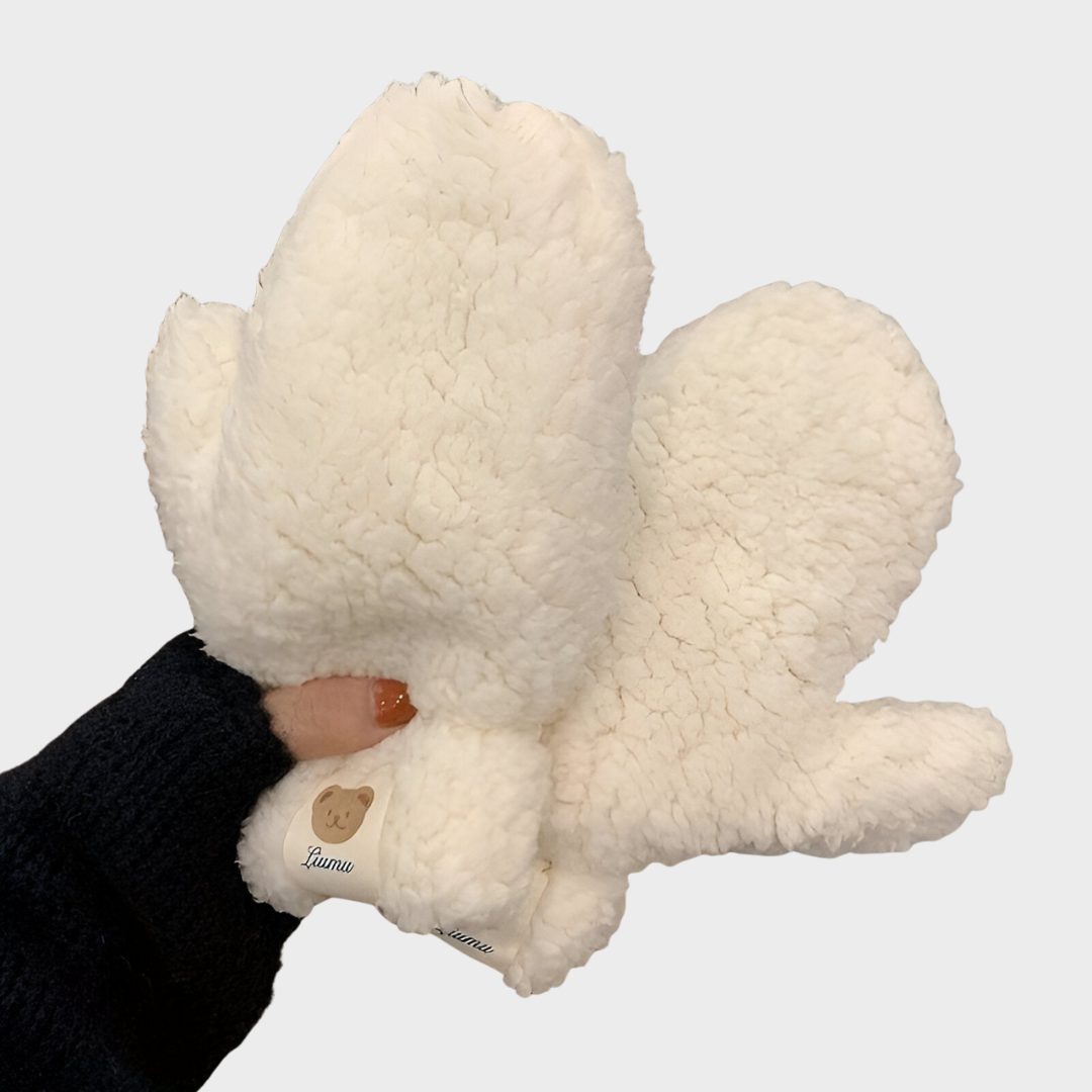 Klara – Teddyhansker i plysj