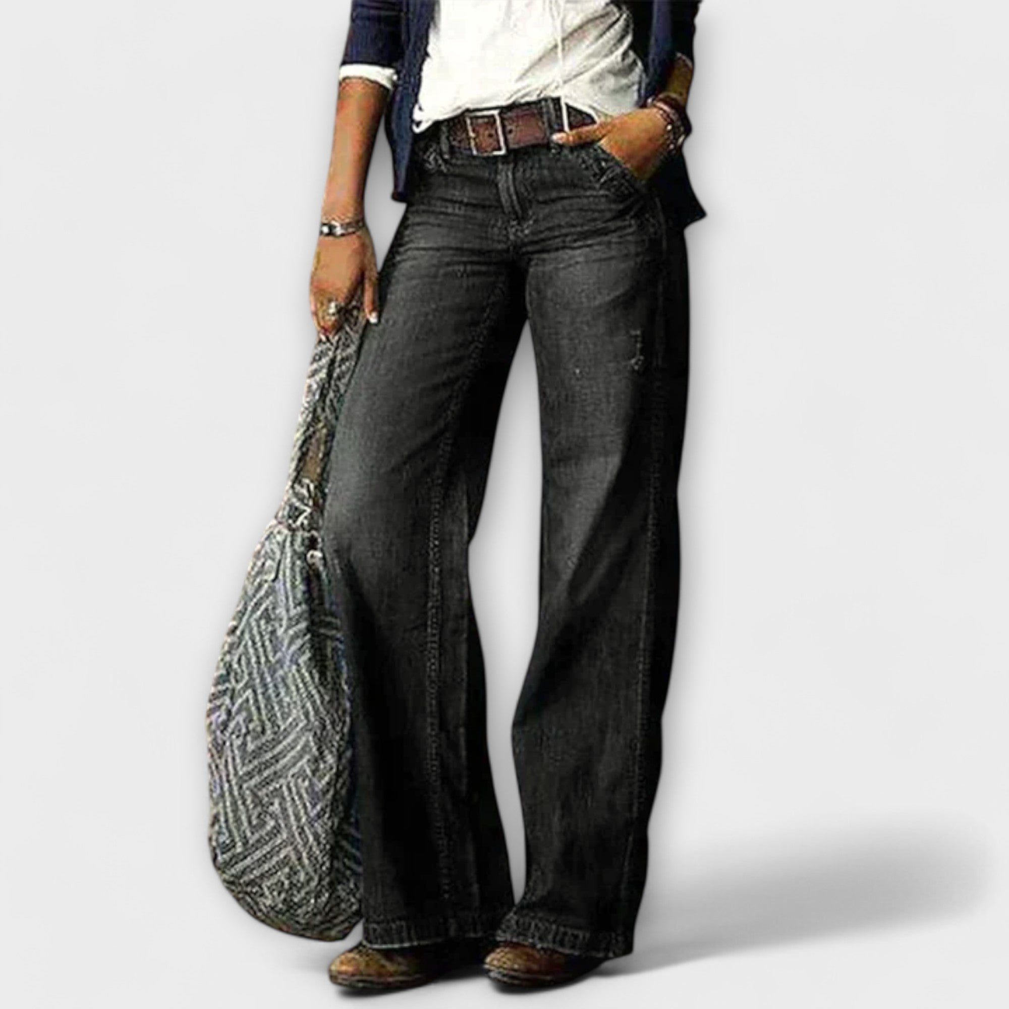 Jeans med vide ben