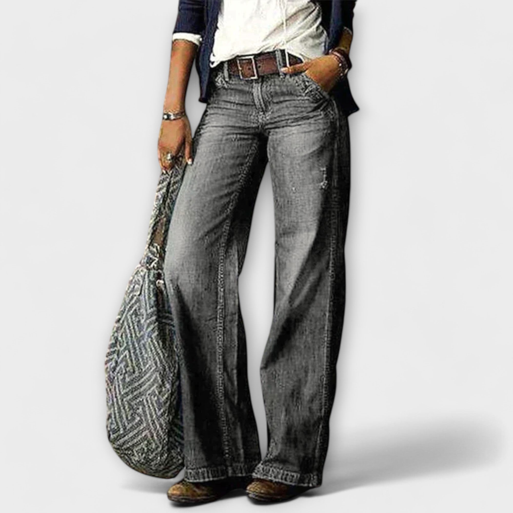 Jeans med vide ben