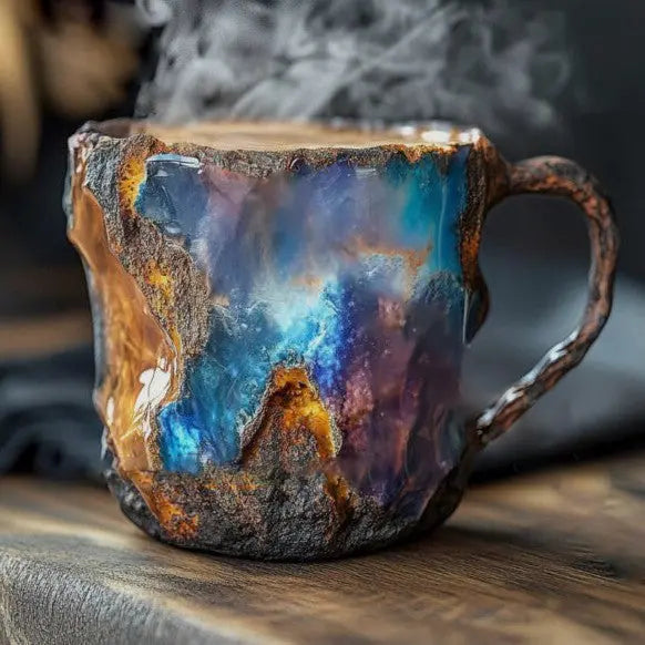 Kaffeglass i mineralkrystall