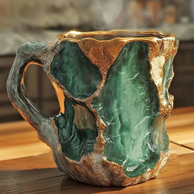 Kaffeglass i mineralkrystall