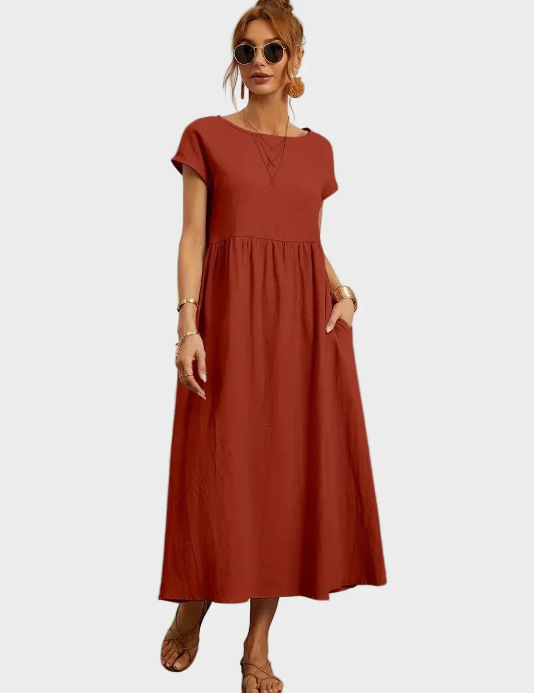 Gabrielle – Tidløs elegant midikjole