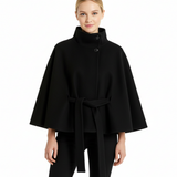 Elegant cape for dame med belte