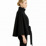 Elegant cape for dame med belte