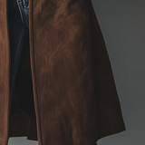 Lang damekåpe i trench-stil med knapper