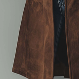 Lang damekåpe i trench-stil med knapper