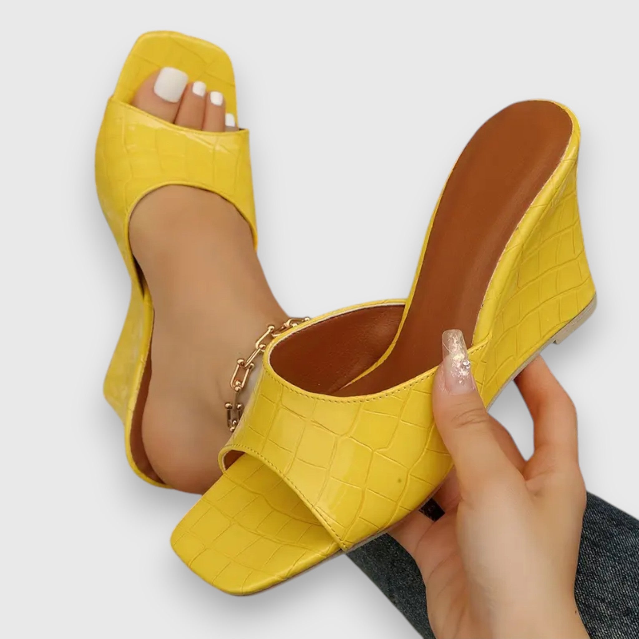 Jasmin – Sandaler med kilehæl