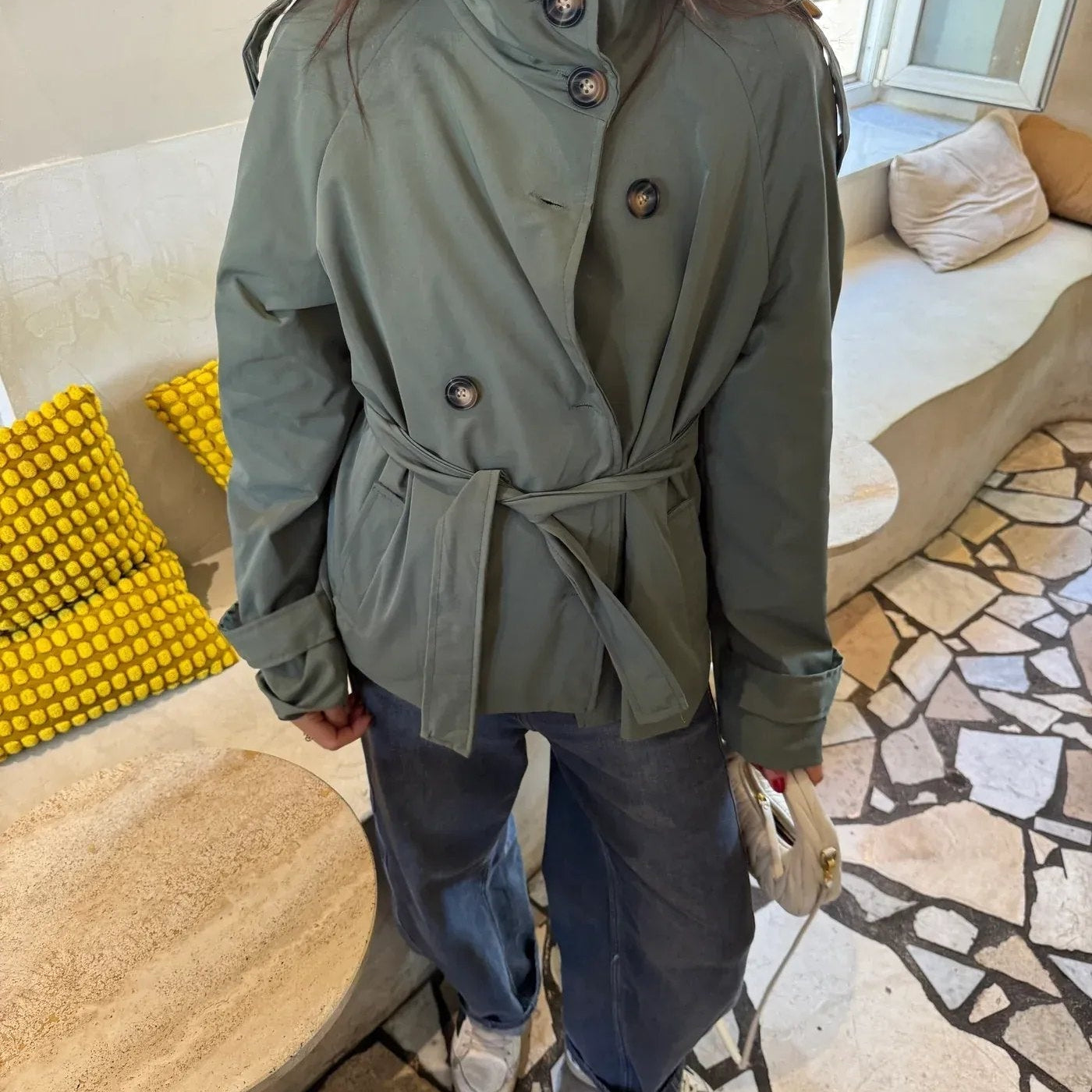 Adelia – Figursydd trenchcoat med belte – 7