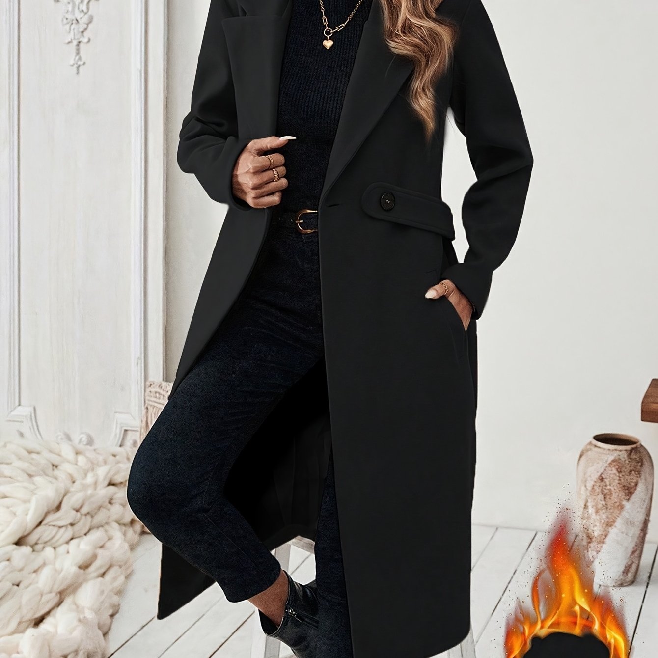 Alessia – Lang trenchcoat med rett snitt – 6