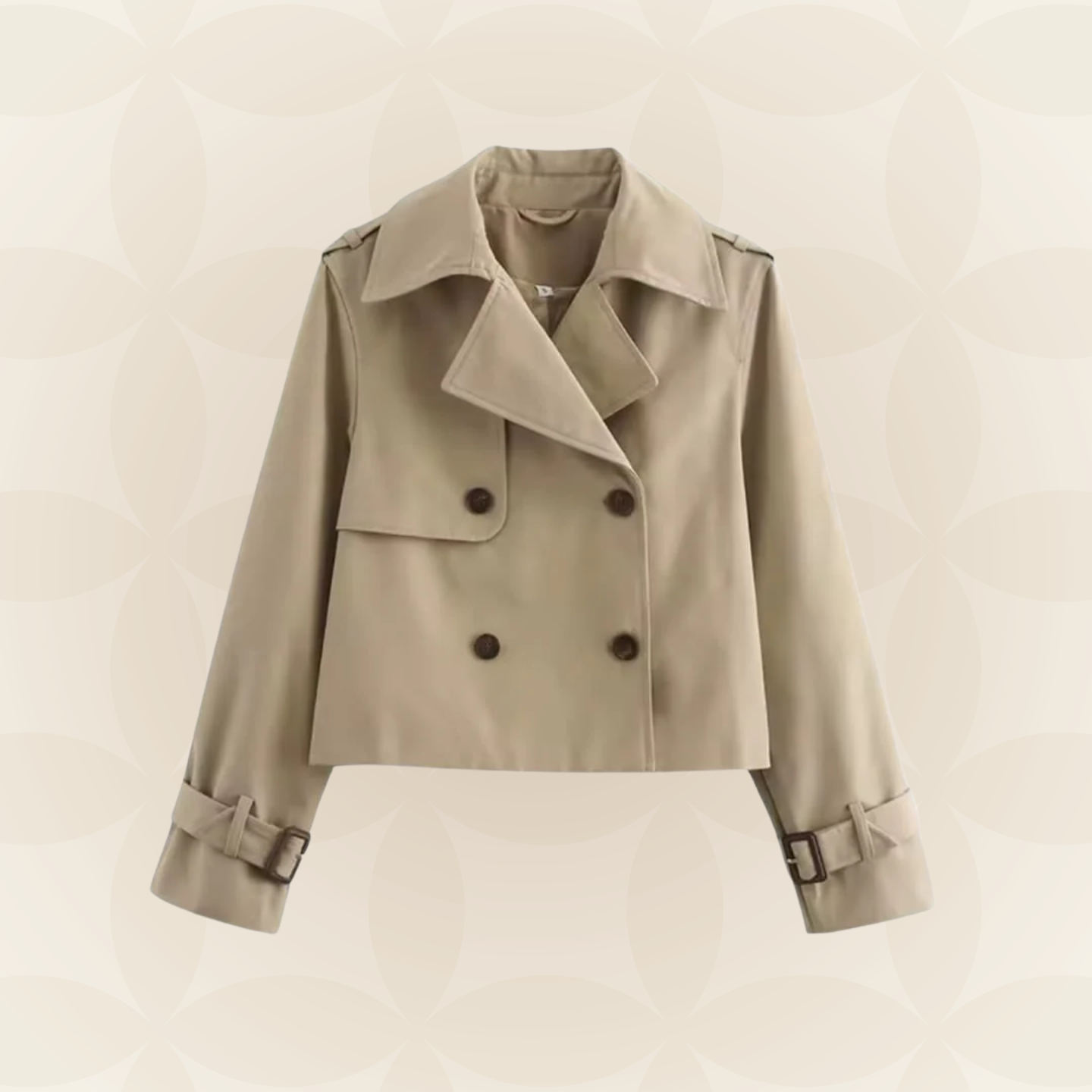 Celeste – Kort dobbeltspent trenchcoat – 1