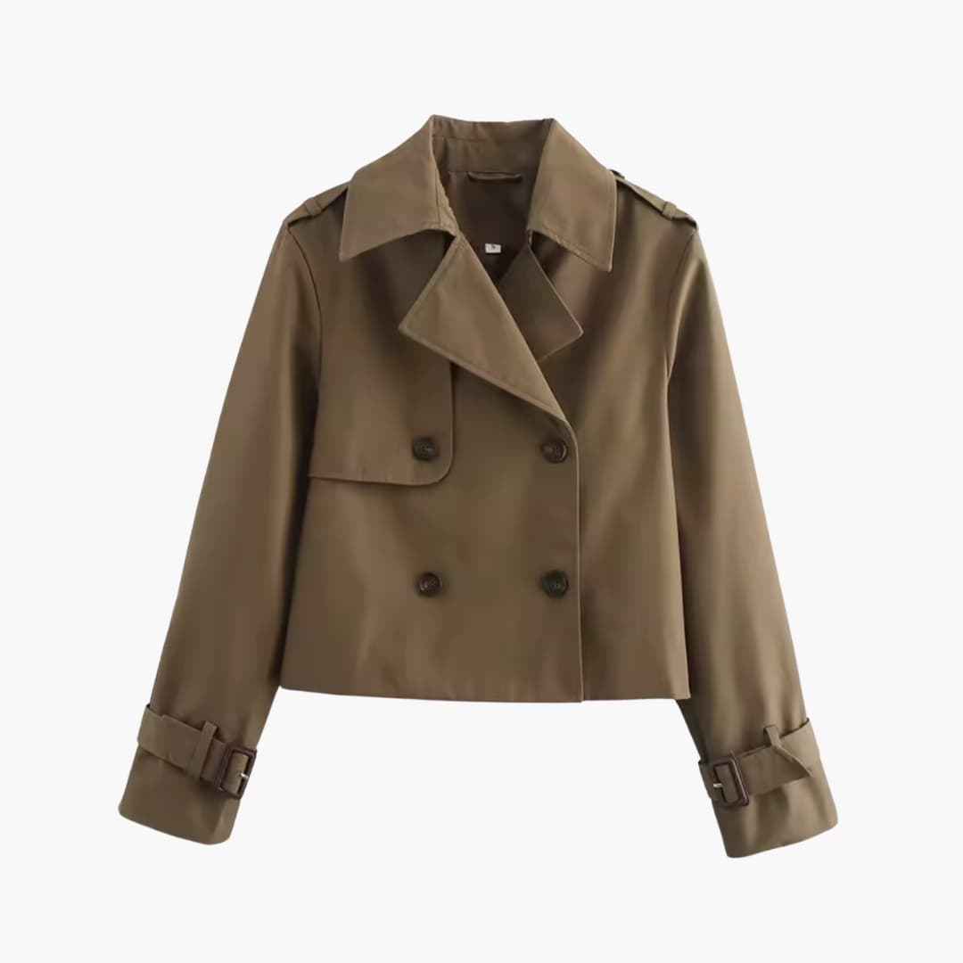 Celeste – Kort dobbeltspent trenchcoat – 2