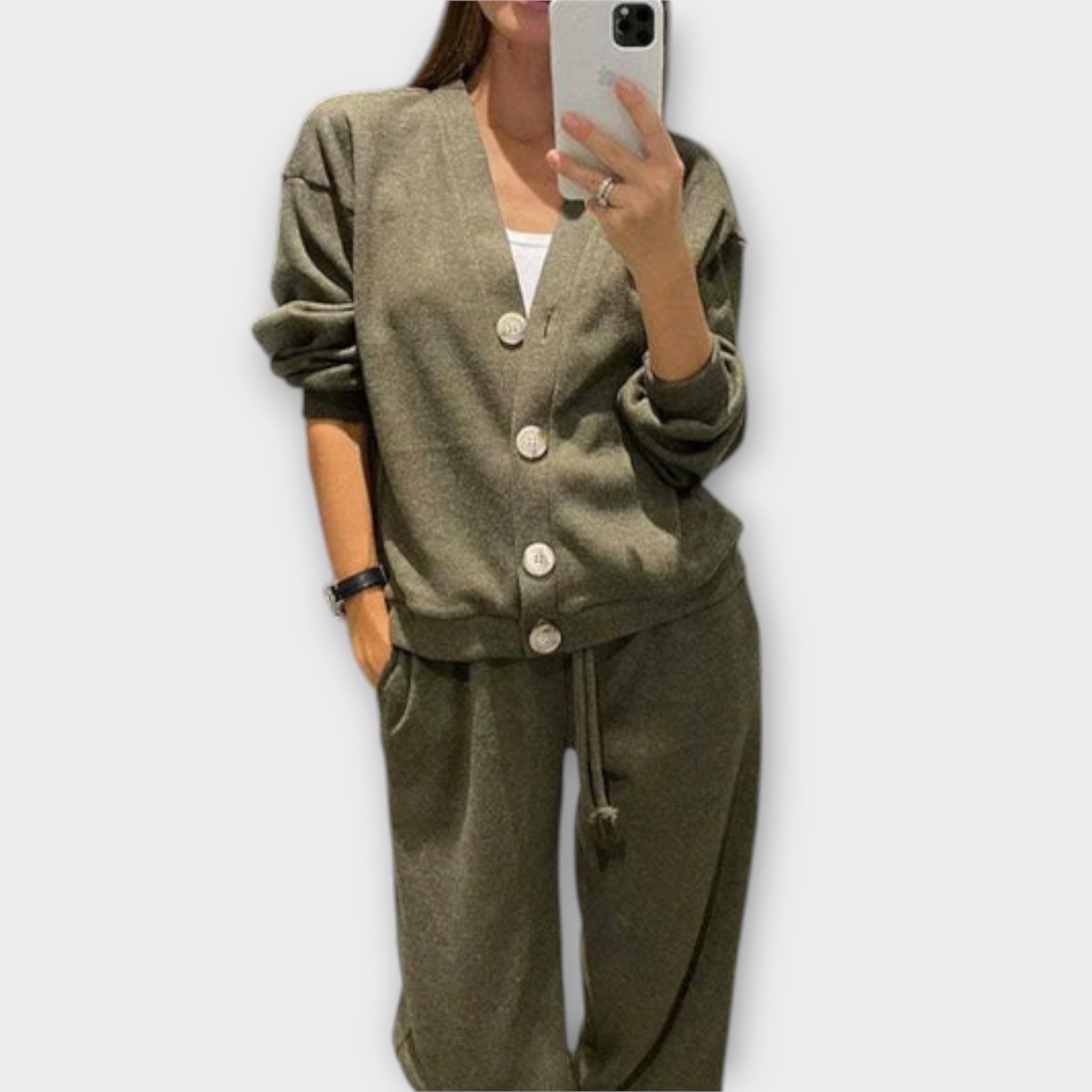 Chantal – Cardigan- og buksesett