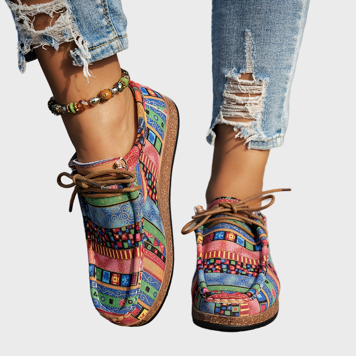 Beáta – Fargerike boho-sko