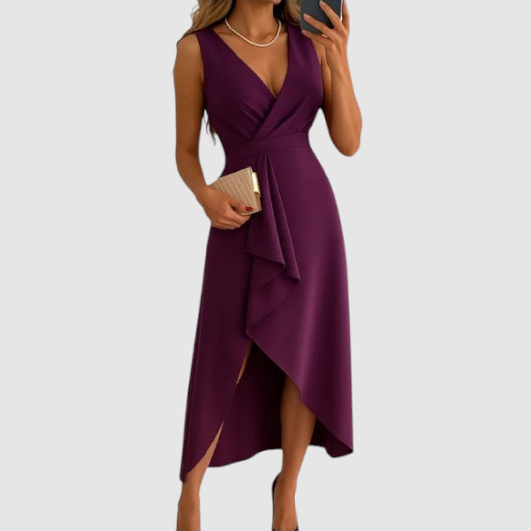 Valerie – Elegant omslagskjole med V-hals