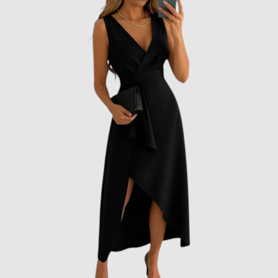 Valerie – Elegant omslagskjole med V-hals