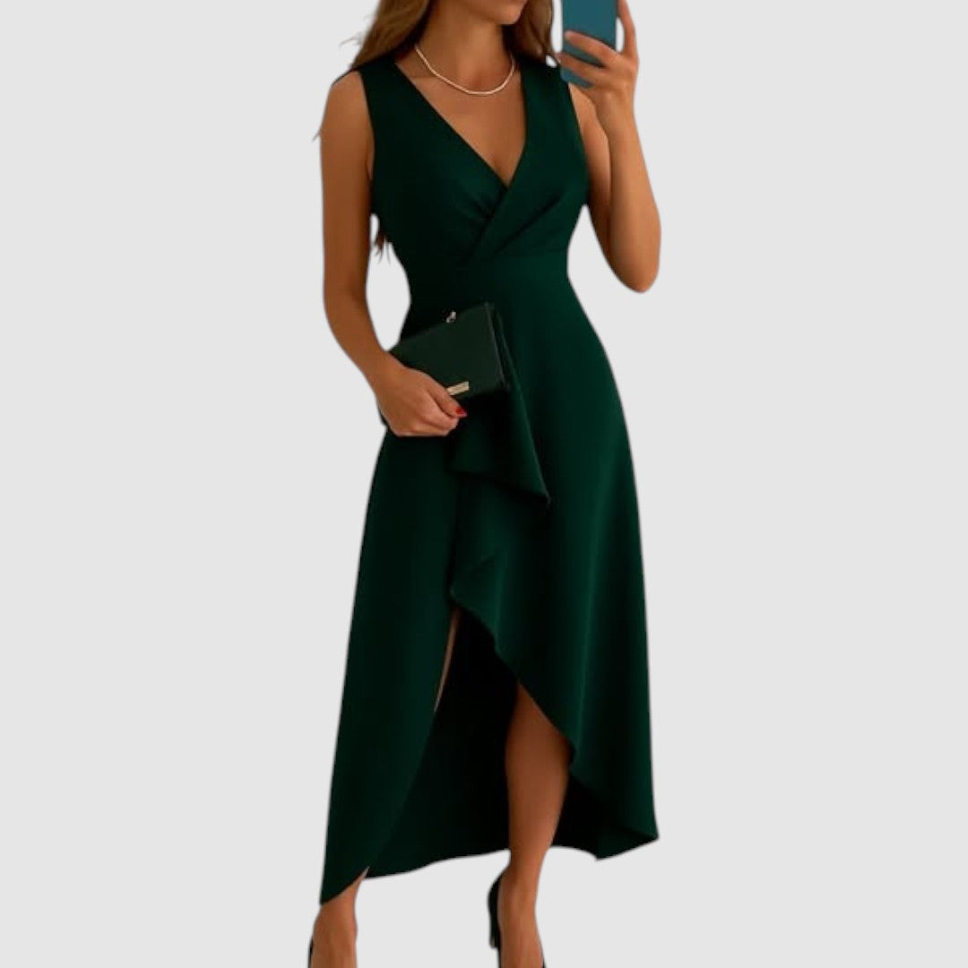 Valerie – Elegant omslagskjole med V-hals