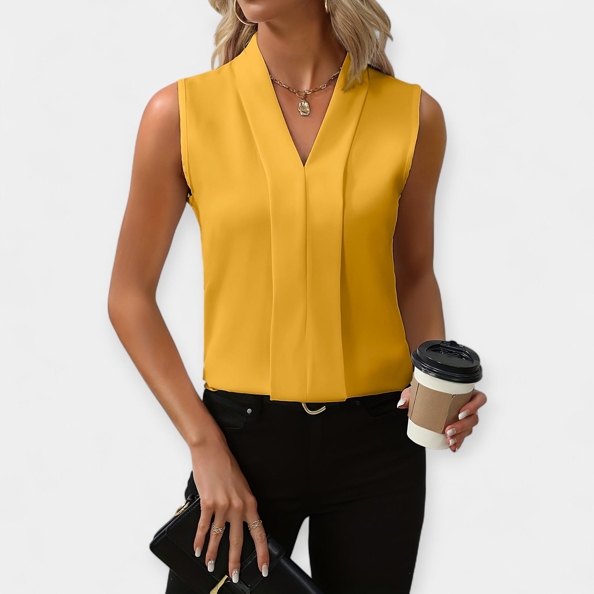 Leontýna – elegant ermeløs vest