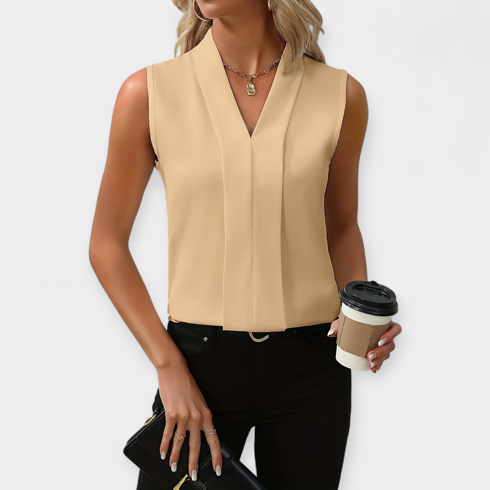 Leontýna – elegant ermeløs vest