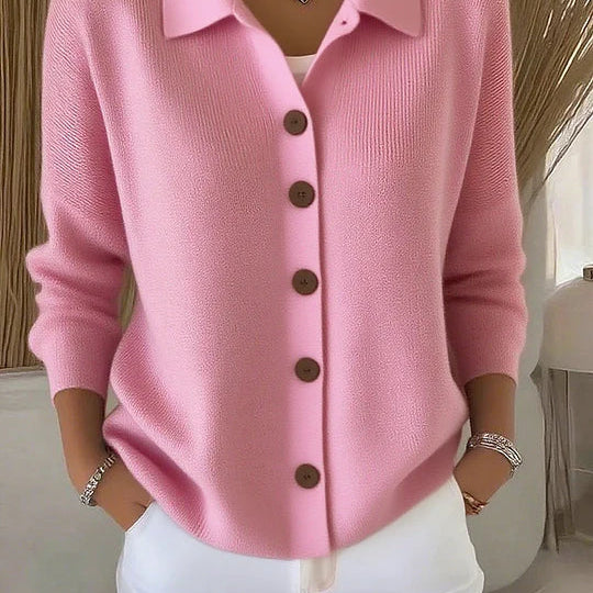 Josefina – Cardigan med høy hals og knapper